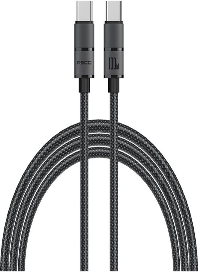 Recci - Recci Type-C To Type-C Pd Cable RS08CC Warrior Series 100W Fast Charging Feature 1.2m - Image 1