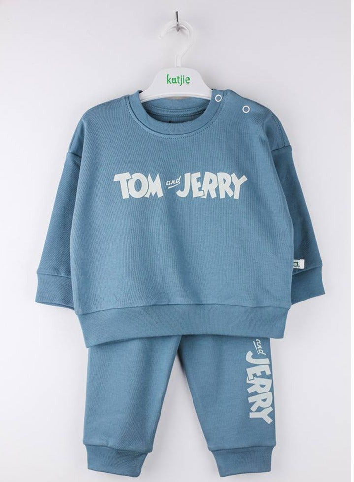 Katjie Tom and Jerry Cotton Sweatshirt and Jogger Set, Casual Wear  - Image 1