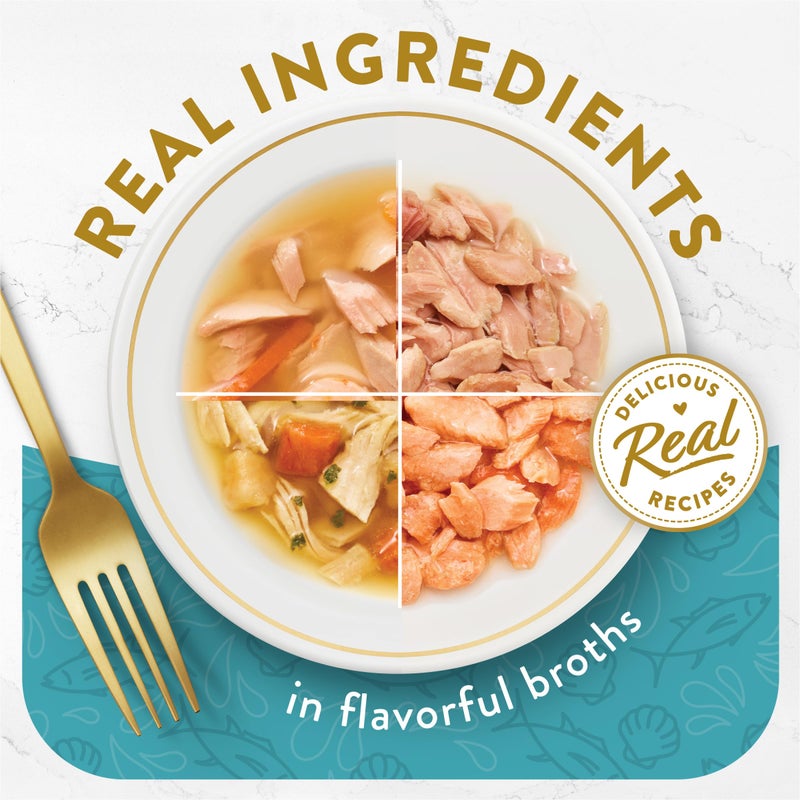 Fancy Feast Purina Fancy Feast Lickable Appetizers and Broths Collection Grain Free Wet Cat Food Topper Variety Pack - 12 ct. Box (Pack of 2 Pack) - Image 2