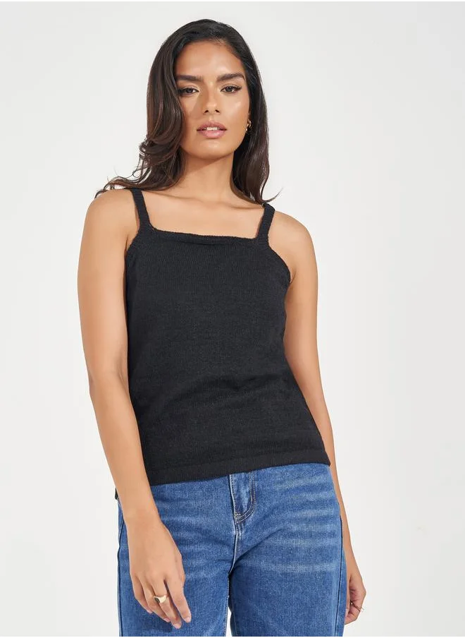 Styli Flat Knit Cami Top