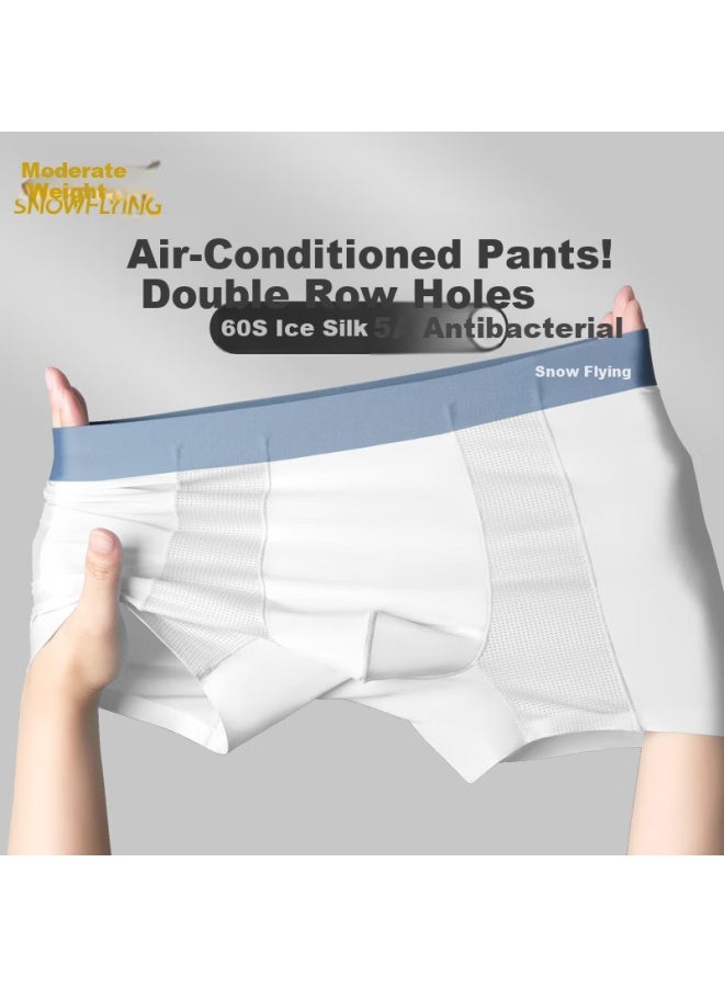 Snowflying 3-pack Men's Ice Silk Breathable Mesh Boxer Briefs Seamless Youth Underwear - Image 2