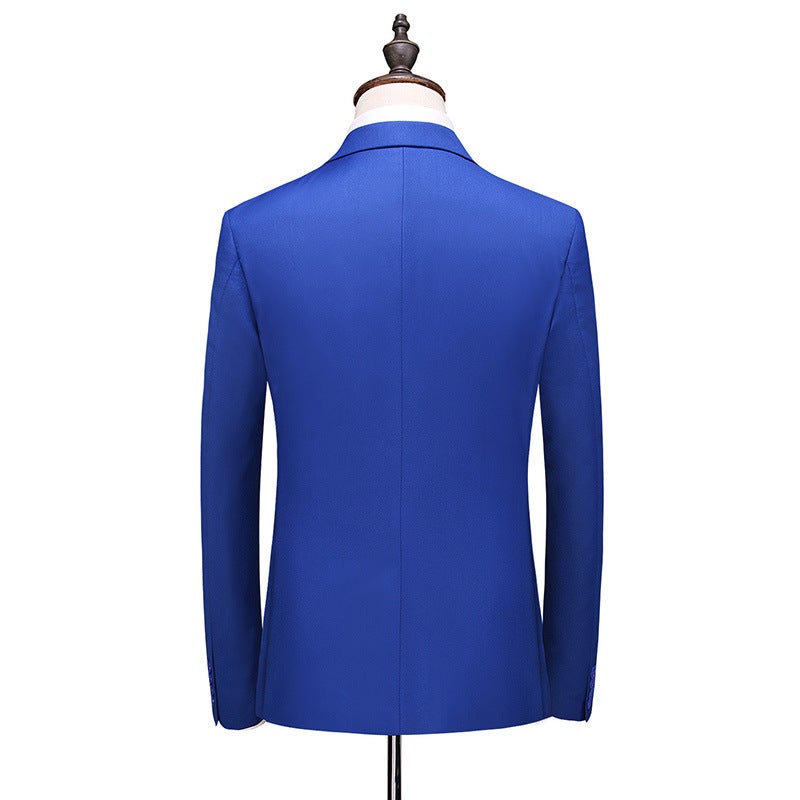 Autumn Long-Term Export Promotion Of Men'S Plus-Size Two-Piece Suit With Double-Breasted Solid Color Stand For - Image 3