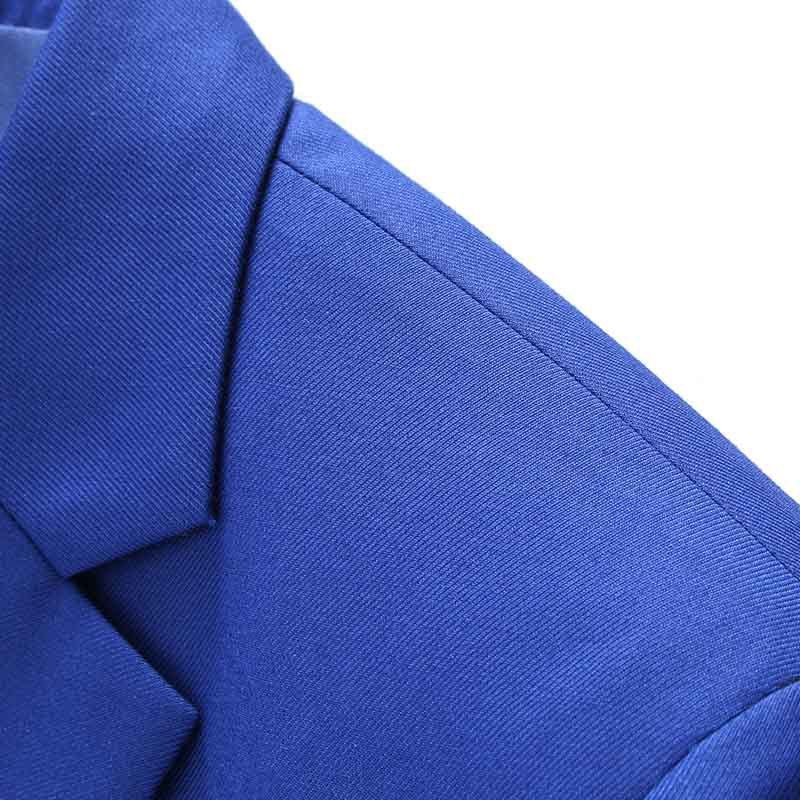 Autumn Long-Term Export Promotion Of Men'S Plus-Size Two-Piece Suit With Double-Breasted Solid Color Stand For - Image 4