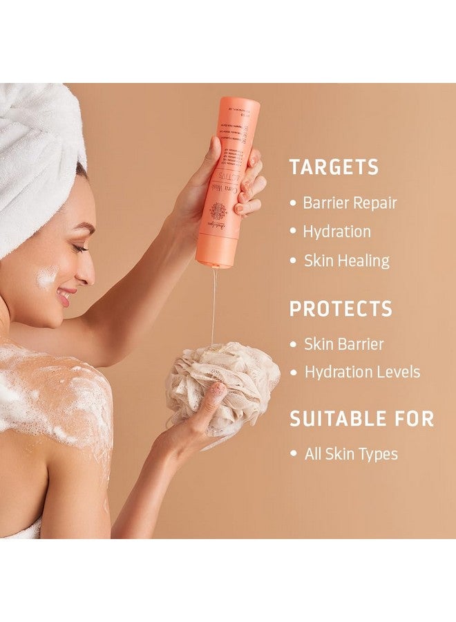 أساسيات إندوليجو غسول الجسم سيراميد، غسول سيراميد، خفيف الوزن، يقلل من جفاف العد الوردي وحروق الشمس، يرطب البشرة وينظفها بعمق، جل استحمام عضوي 100% للرجال والنساء، 300 مل - Image 3