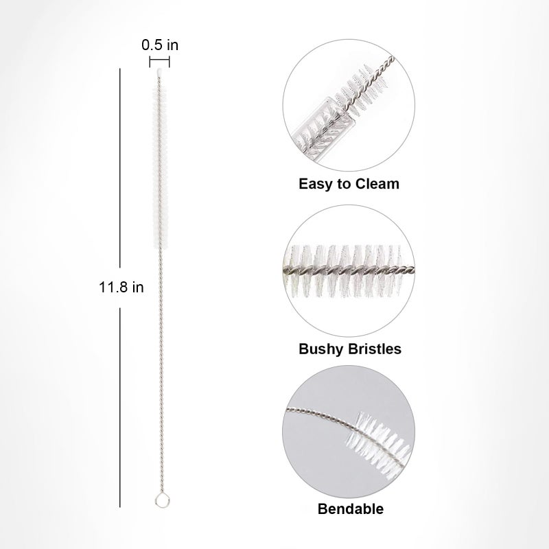 Beonsky Straw Cleaner Brush for Stanley, 10Pcs Extra Long Straw Cleaning Brush for 40oz 30oz 20oz 14oz Stanley Mug and Cleaning More Glass, Stainless,Bottle and Silicone Straw - Image 2
