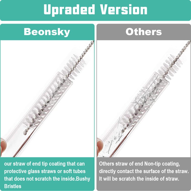 Beonsky Straw Cleaner Brush for Stanley, 10Pcs Extra Long Straw Cleaning Brush for 40oz 30oz 20oz 14oz Stanley Mug and Cleaning More Glass, Stainless,Bottle and Silicone Straw - Image 3