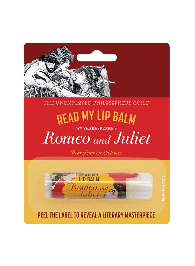 ذي أن إمبلويد فيلوسوفرز جيلد اقرأ مرطب الشفاه ماي ليبس النص الكامل لمشهد الشرفة روميو وجولييت تحت الملصق بنكهة الكمثرى ولم يتم الإساءة إلى الحيوانات في تصنيعه وصُنع في الولايات المتحدة الأمريكية من مكونات طبيعية ومستوردة. - Image 1