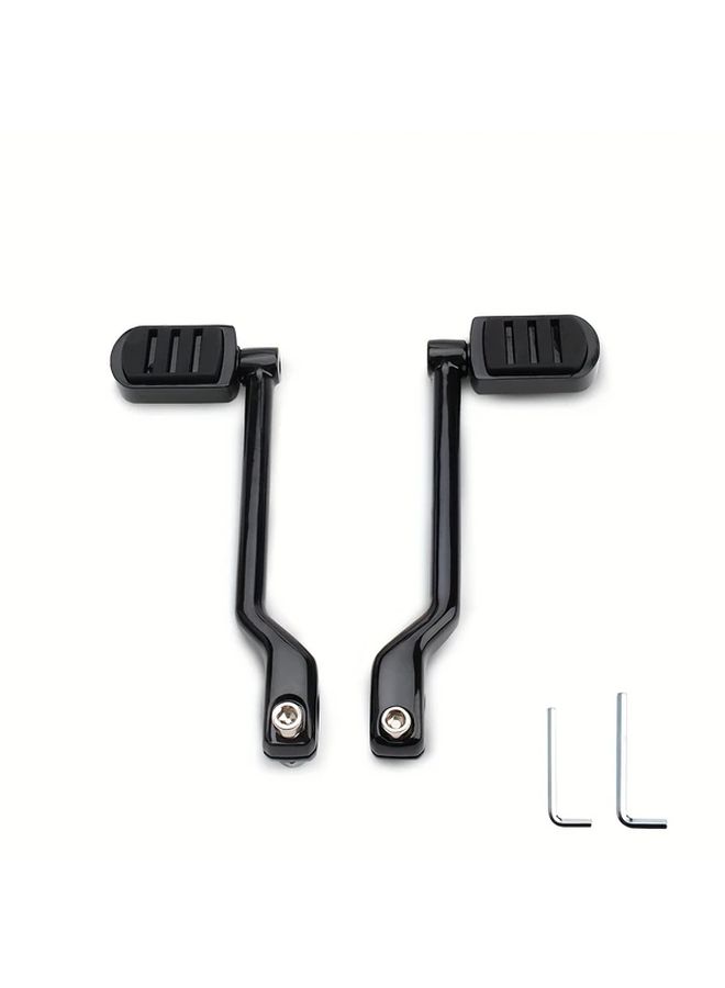 Black Heel Toe Shift Pegs Kit Ergonomic Front And Rear Levers Shifter Pegs Compatible With 1986 2017 Fl 1988 2023 Touring Road King Road Glide Street Glide Electra Glide And 2008 Later Trike Models - Image 5