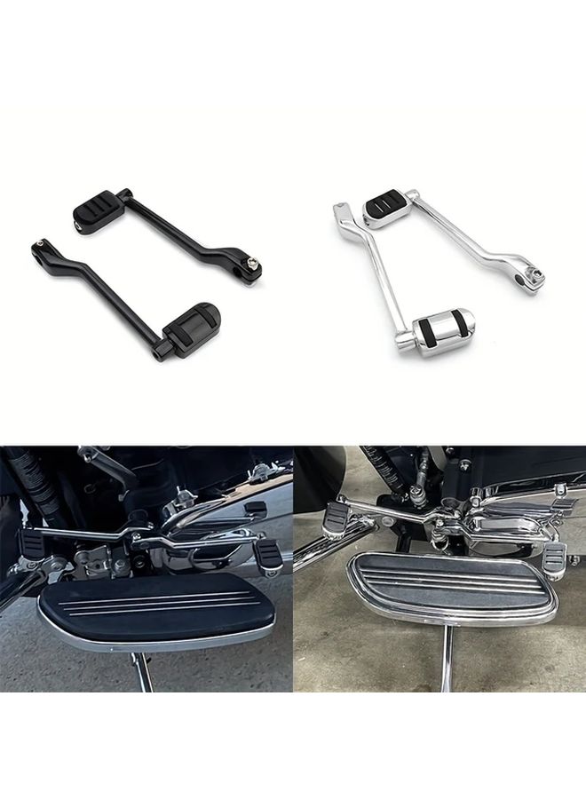 Black Heel Toe Shift Pegs Kit Ergonomic Front And Rear Levers Shifter Pegs Compatible With 1986 2017 Fl 1988 2023 Touring Road King Road Glide Street Glide Electra Glide And 2008 Later Trike Models - Image 1