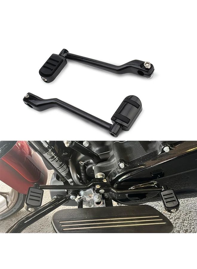 Black Heel Toe Shift Pegs Kit Ergonomic Front And Rear Levers Shifter Pegs Compatible With 1986 2017 Fl 1988 2023 Touring Road King Road Glide Street Glide Electra Glide And 2008 Later Trike Models - Image 3