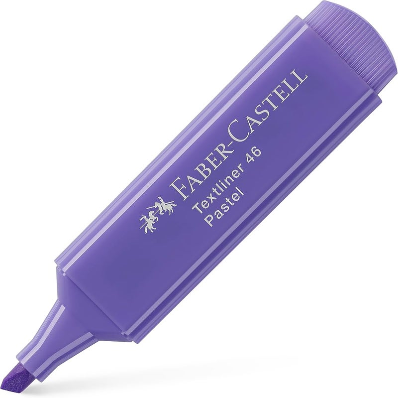 فابير كاستل مجموعة ملونات تحديد النصوص من فابر-كاستيل (Faber-Castell) رقم 154656، تحتوي على 10 أقلام تحديد نصوص بالألوان الباستيل، لون البنفسجي الفاتح - Image 1