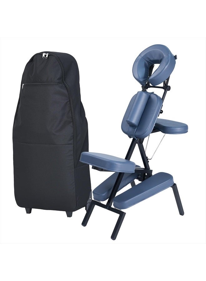 MASTER MASSAGE EQUIPMENT Professional Portable Massage Chair, Blue - Image 1