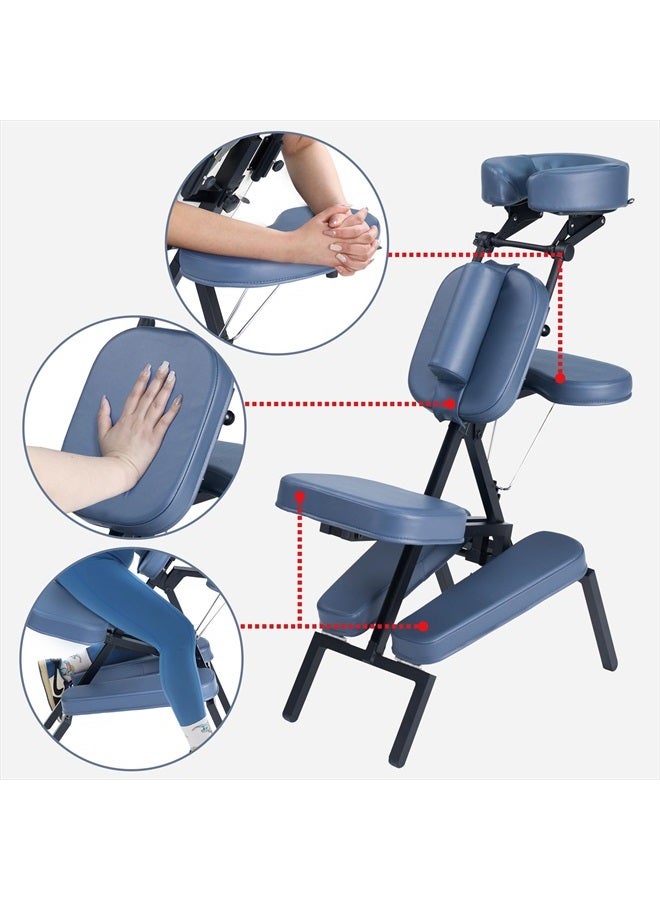 MASTER MASSAGE EQUIPMENT Professional Portable Massage Chair, Blue - Image 2
