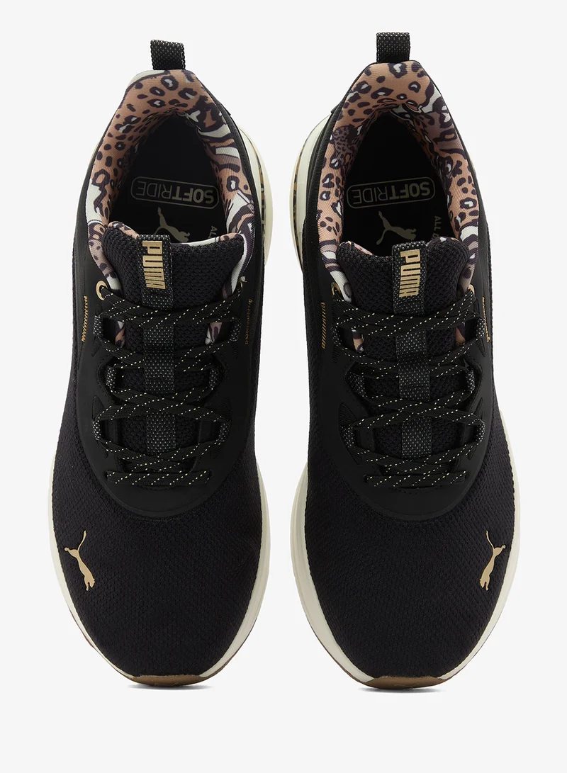 Puma PUMA Black-Soft Taupe-PUMA Gold Softride Charm Animal for Women | Best Price UAE