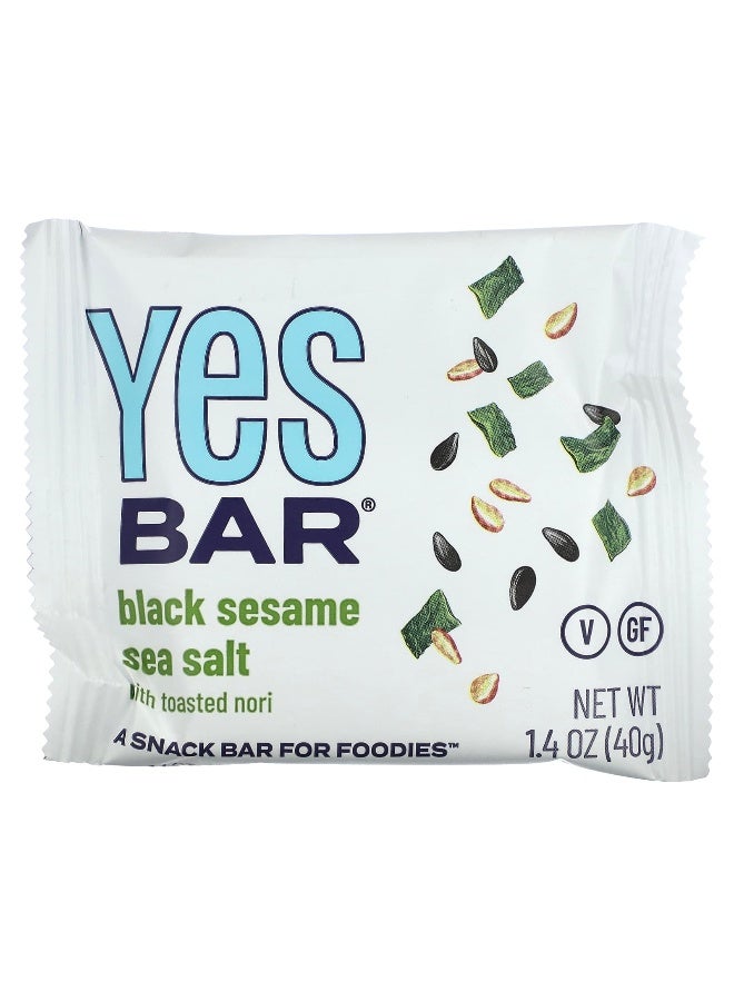 Yes Bar Yes Bar, Snack Bar, Black Sesame Sea Salt, 6 Bars, 1.4 oz (40 g) Each - Image 3