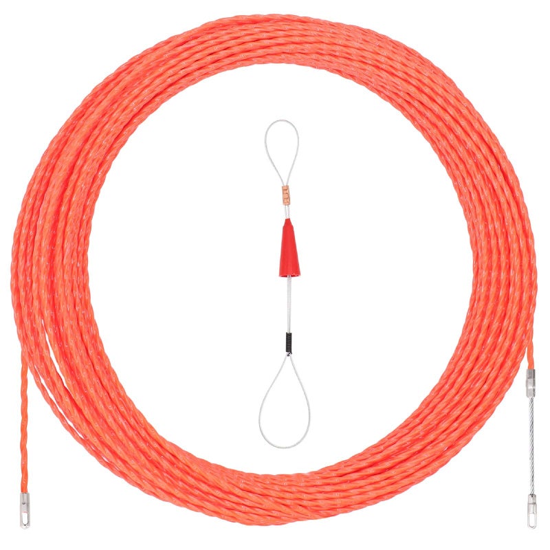 130 Feet Fish Tape Wire Puller Through Wall Wire Electrical Threader Fish plus Fish Cable Fastener Kit