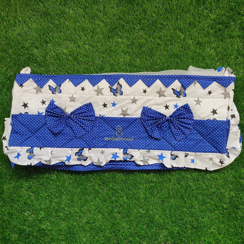 MOTHERHOOD MOTHERHOOD 1 Rectangle Baby Tub Bed with 1 Baby Cradle Hammock 1 Large Baby Blanket 1 Baby Mattress and 5 pc Baby Pillow Luxury Baby Mattress Bed Sleeper Bedding Set coSleeper Blue - Image 5