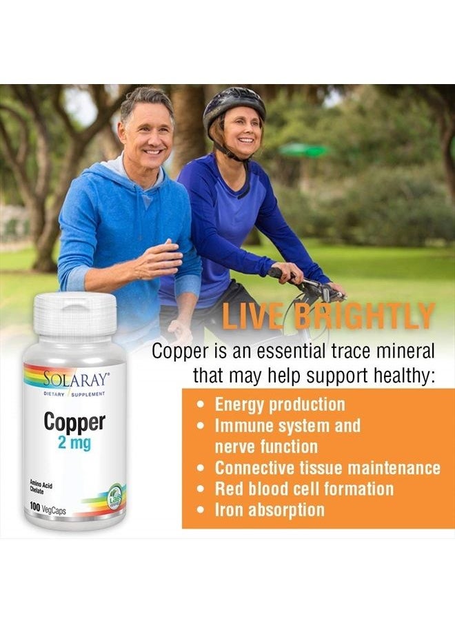 Solaray Solaray Copper 2 mg | Healthy Red Blood Cell Formation, Immune and Nerve Function Support | Non-GMO | 100ct  - Image 4