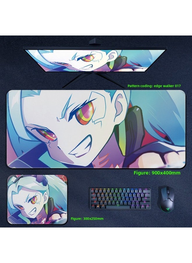 Generic - Cyberpunk Edge Walker Mouse Pad Computer Desktop Pad Lucy Edge Runner Cyberpunk 2077 Surrounding-Color:800x300x5mm-Pattern:Edge Walker 017 - Image 1