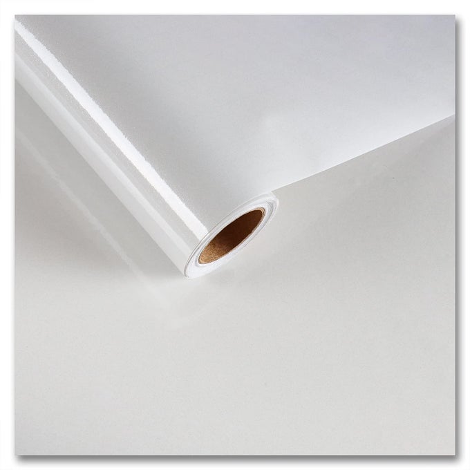 WHITE GLITTER WALLPAPER STICK AND PEEL 24X354 LARGE SIZE GLOSSY WHITE CONTACT PAPER SELF ADHESIVE REMOVABLE SPARKLE VINYL PAPER WATERPROOF FOR BEDROOM BATHROOM KITCHEN COUNTERTOP CABINET