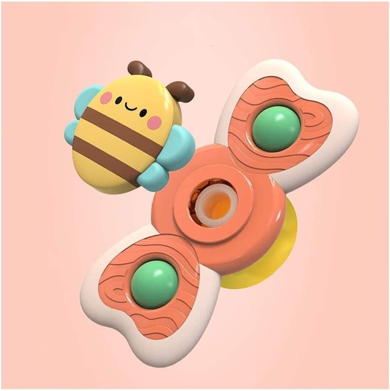 3 Pcs Suction Cup Spinning Top Toys for Kids, Hand Spinner Toy 6-12-18 Months, Fidget Sensory Bath Sucker Toys, Relief Stress Toy for Toddlers, Gifts for Boy Girl - Image 5