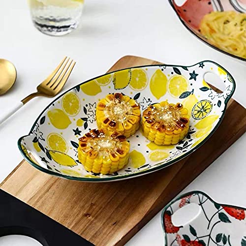 Primetan Bakeware Set Rectangle Round Bakin Dish Bowl For KitchenHotelRestaurantBanquet and Daily Use Watermelon - Image 5