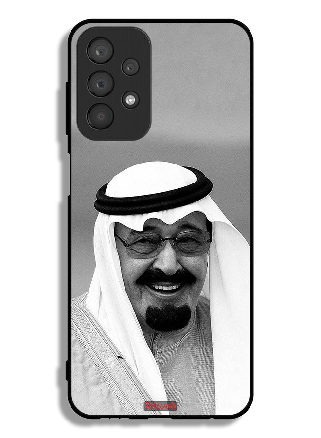 Tolwak Samsung Galaxy A23 4G Protective Case Cover King Abdullah Smiling Photo - Image 1