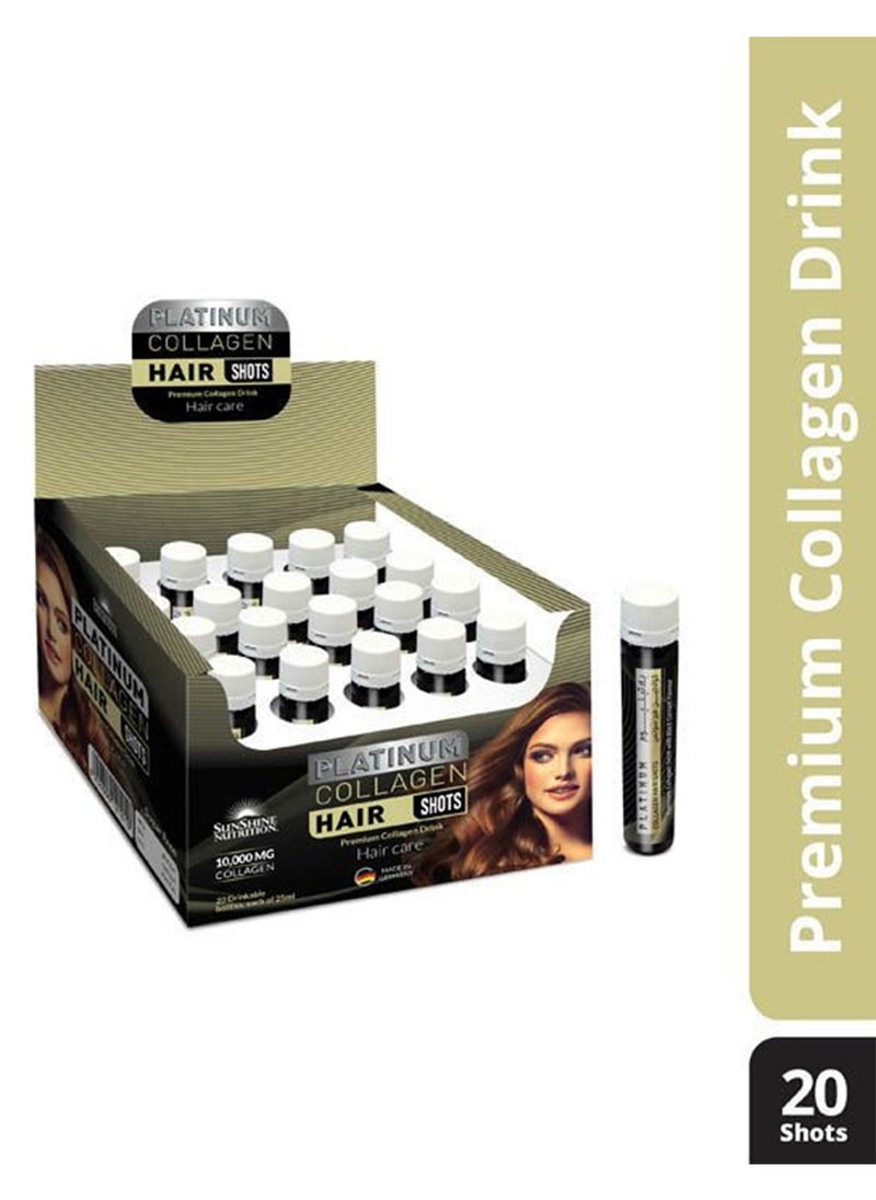 SUNSHINE NUTRITION - Nutrition Platinum Collagen Shot For Hair, 25 Ml 20 Count - Image 1
