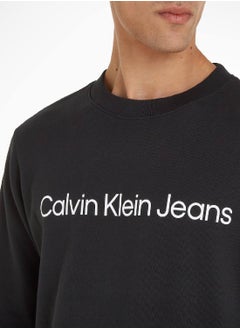 Calvin Klein Jeans Men's Sweatshirt - Sportswear - Cotton , Black - pzsku/Z2FBE88BCDF40B2BF8EAFZ/45/_/1723739159/8ac10a05-3eb4-4edd-b9b4-f820f36b7069