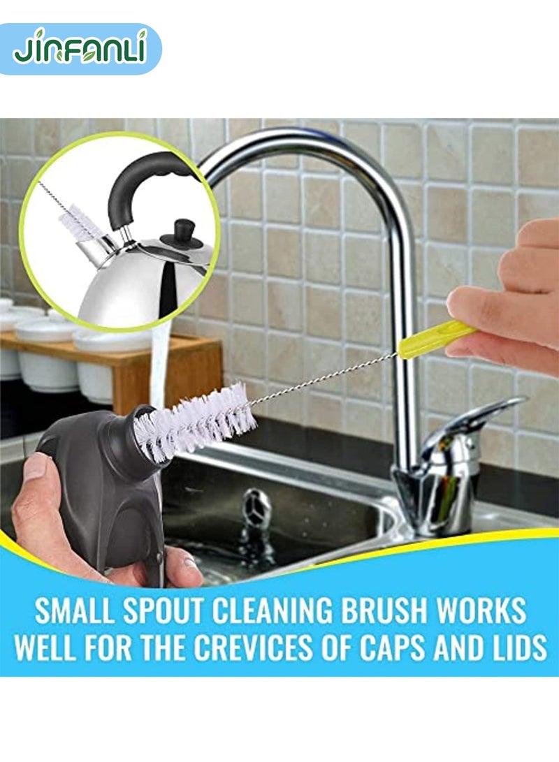 JINFANLI 5Pcs Long Handle Cleaning Brush Sets For Narrow-mouth Baby Bottle Sports Water Bottle Glass Containers Cleaner Tools (greener) - Image 5