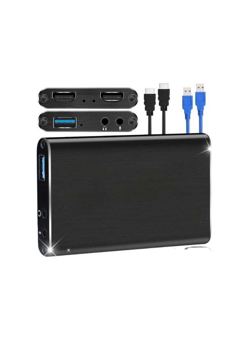 Generic 4K 1080P 60FPS Video Capture Card, HDMI to USB 3.0 Game Capture for Streaming, Works with Consoles, PCs, and Cameras 