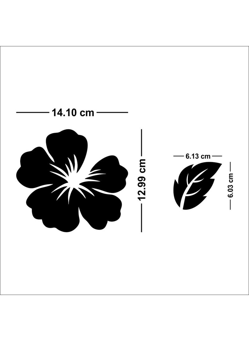 Bikri Kendra Bikri Kendra Ind Flower and Leaf Silver Mirror Stickers for Wall Acrylic Mirror Wall Decor Sticker Wall Mirror Stickers Acrylic Stickers Wall Stickers for Hall Room Bed Room  - Image 2