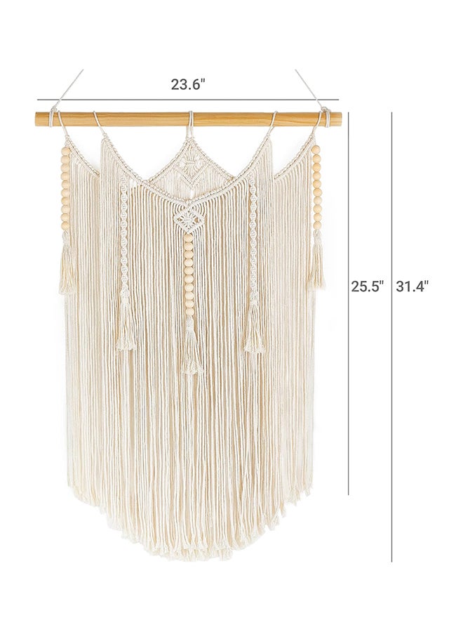 انتيكيانو مكرمية جدارية للتعليق على الحائط، ديكور عصري بوهيمي 80x59 سم - Image 3