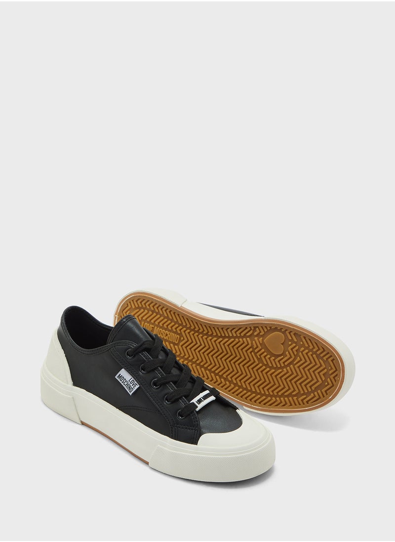Love Moschino Lace Up Low Top Sneakers  - Image 3