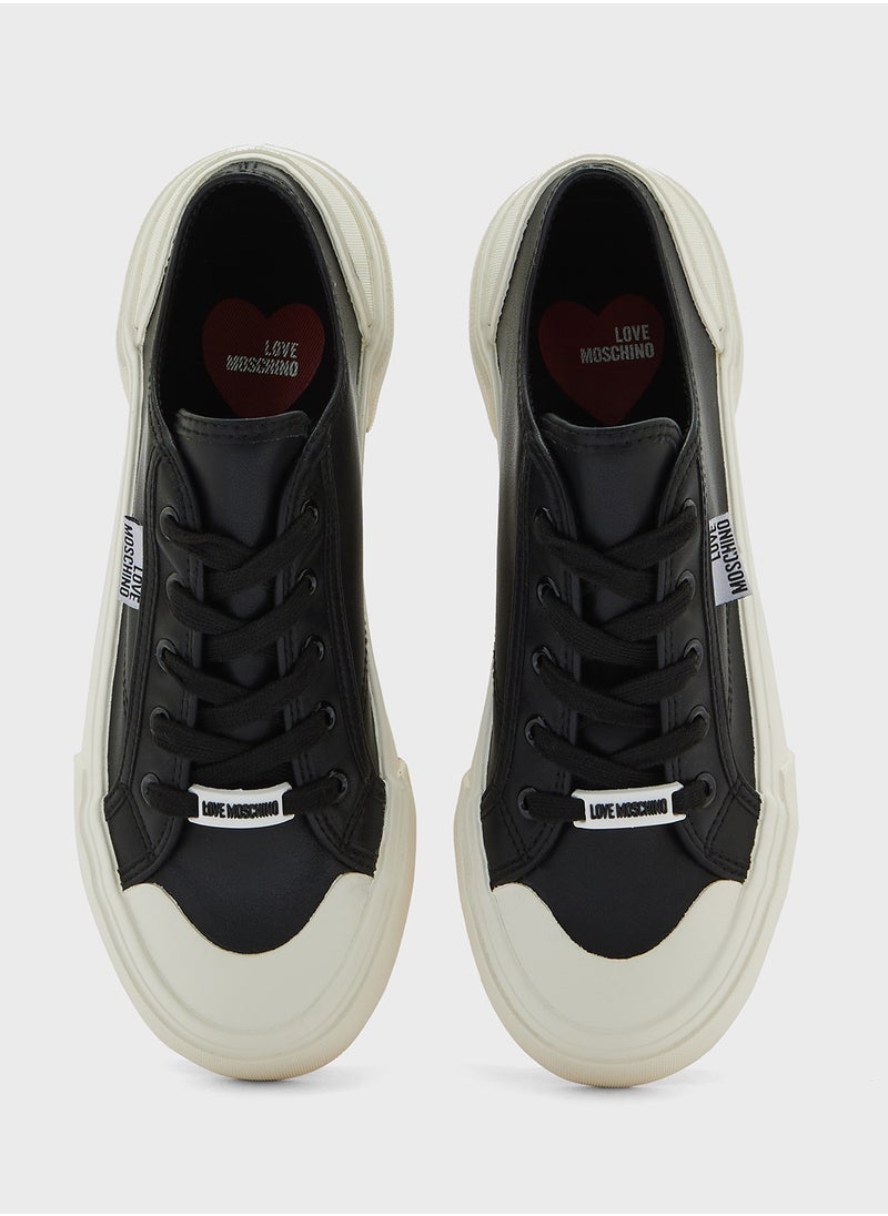 Love Moschino Lace Up Low Top Sneakers  - Image 4