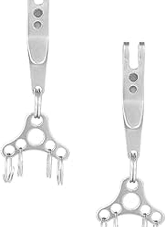 2 Pcs Silver Outdoor Hanging Clips For Bags Accessories Durable Strong Carrying Capacity - Image 1