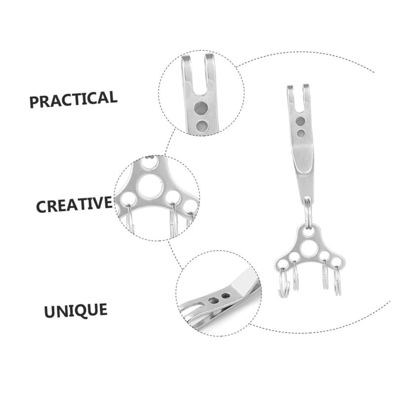 2 Pcs Silver Outdoor Hanging Clips For Bags Accessories Durable Strong Carrying Capacity - Image 3