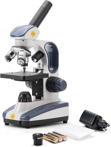 SWIFT Compound Monocular Microscope SW200DL with 40X1000X Magnification Dual Light Precision Fine Focus WideField 25X Eyepiece and Cordless Capability for Student Beginner - Image 1
