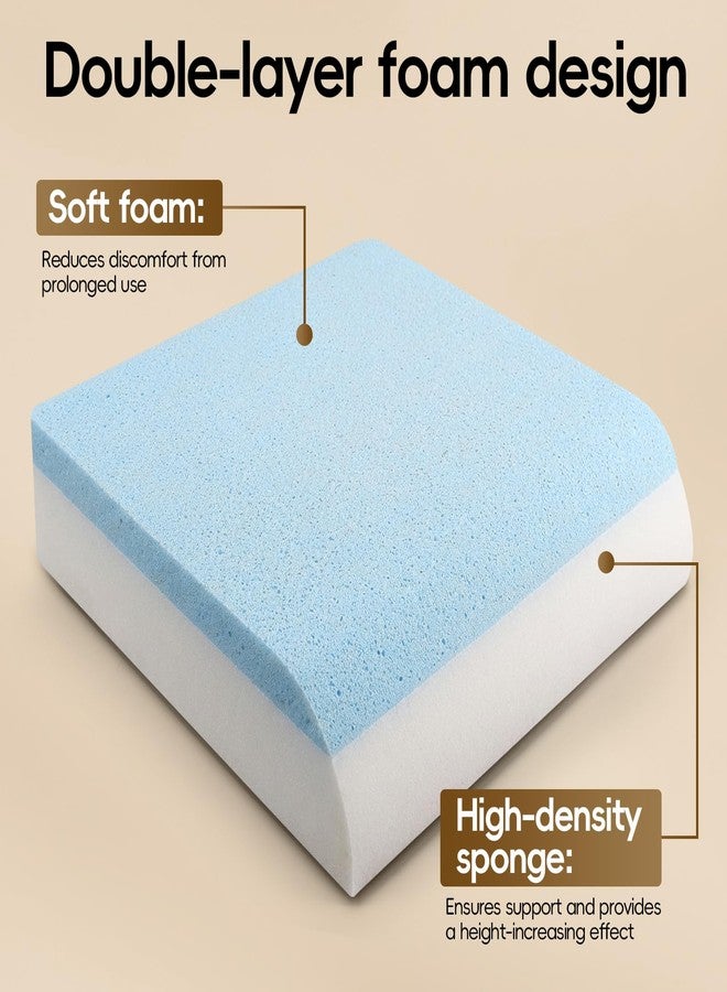 Zantle Chair Cushion for Elderly - 4" Thick Booster Seat Cushion for Easy Rise, Dual-Layer Foam Seat Cushion for Wheelchair, Office Chair, Couch & Car (18"x16") - Image 4