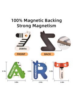 MiDeer Magnetic Alphabet, 26 Uppercase & 26 Lowercase Letters, Cute Animal Magnets For Fridge, Educational Abc Spelling Learning Tools Games Toys Refrigerator Magnet For Kids, Toddlers 3 4 5 Years Old  - Image 3