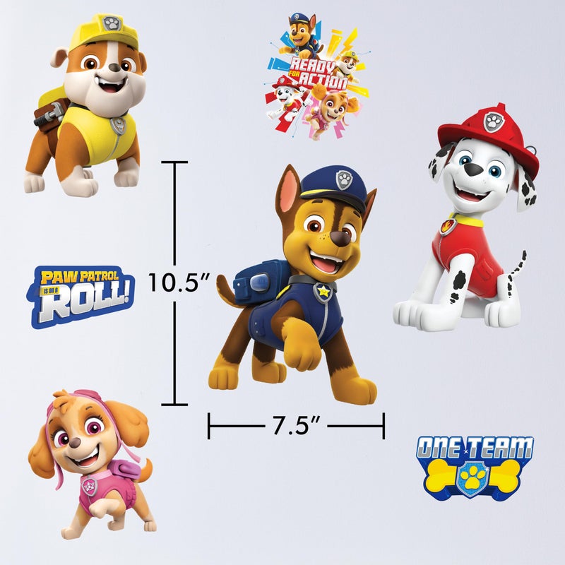WALL PALZ Paw Patrol Puppies Wall Decals - Chase Marshall Rubble Skye Vinyl Wall Sticker Bedroom Decorations - Paw Patrol Room Decor Peel and Stick - Image 5