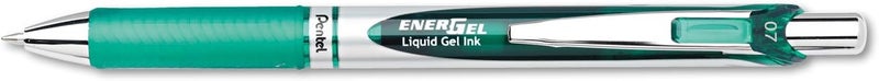 بنتل قلم رولربال قابل للسحب من نوع Pentel EnerGel RTX، لون الحبر أخضر، متوسط الحجم (BL77-D) - Image 1