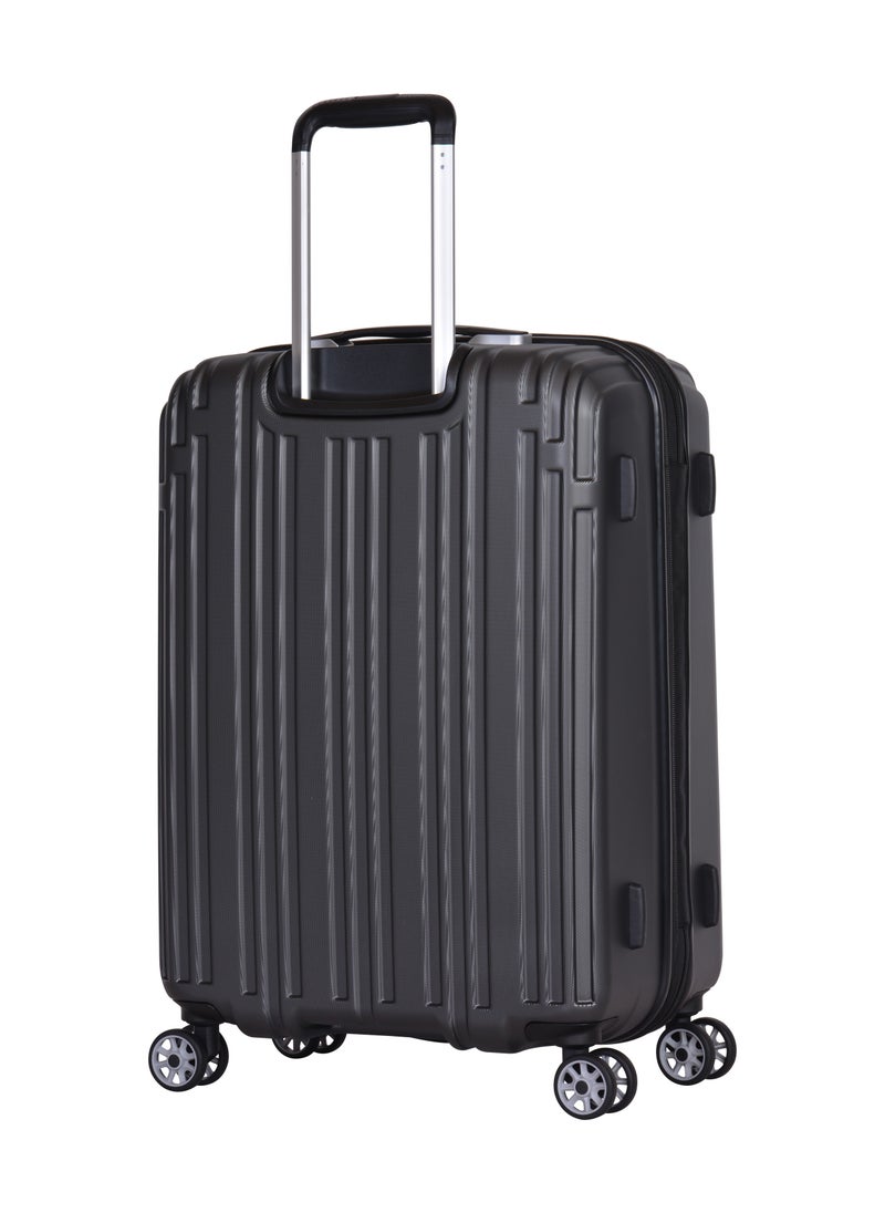 eminent - Hard Case Travel Bag Makrolon Polycarbonate Luggage Trolley Lightweight Expandable Zipper Suitcase 4 Quiet Wheels With TSA Lock KG82 Black - Image 1