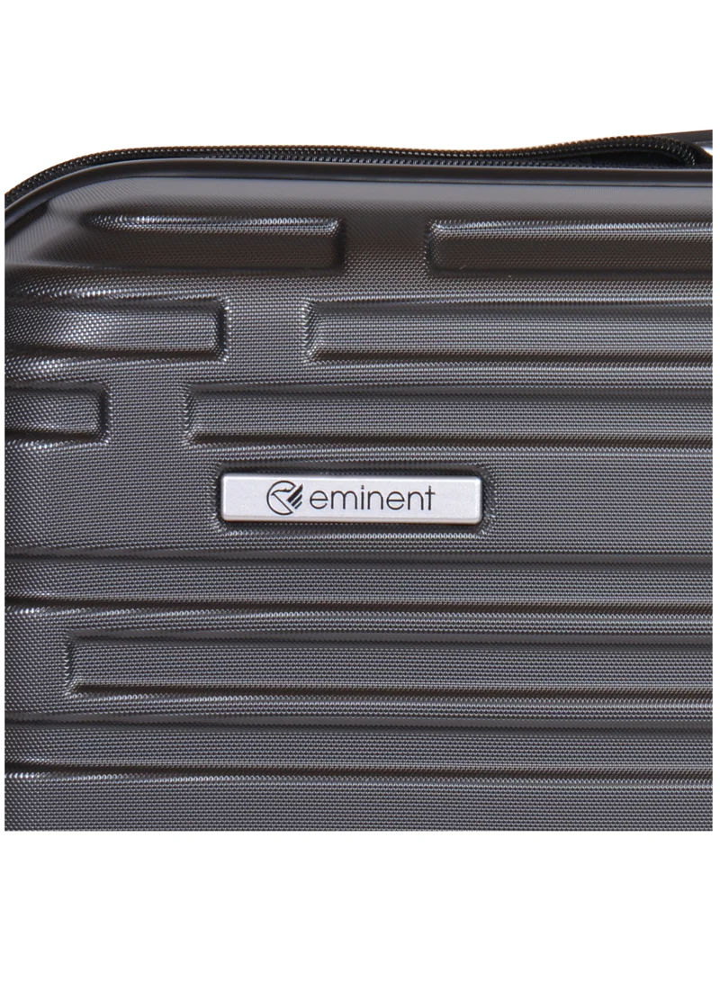 Eminent Black Hard Case Travel Bag Makrolon Polycarbonate Luggage Trolley Lightweight Expandable Zipper Suitcase 4 Quiet Wheels With TSA Lock KG82 Black  | Best Price UAE