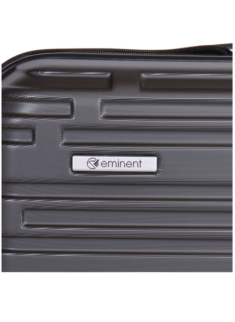eminent - Hard Case Travel Bag Makrolon Polycarbonate Luggage Trolley Lightweight Expandable Zipper Suitcase 4 Quiet Wheels With TSA Lock KG82 Black - Image 1