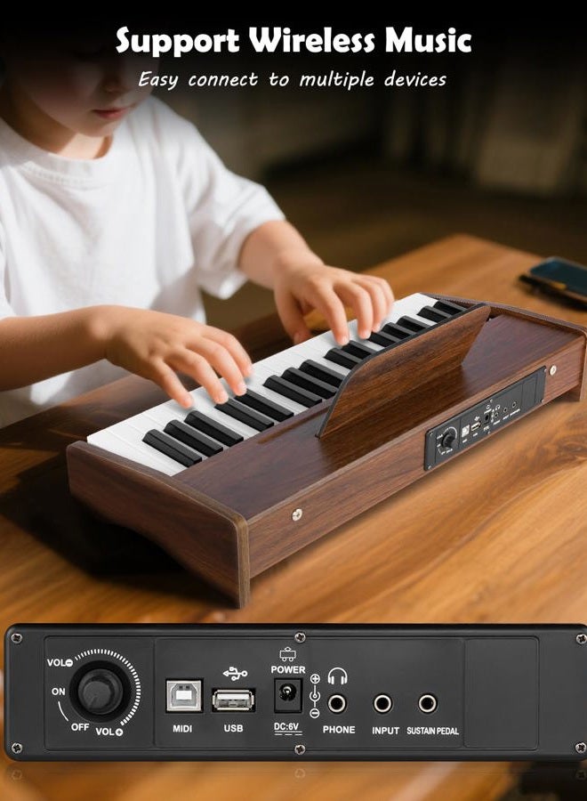 STRICH 37 Keys Kids Piano Keyboard, Digital Piano for Children, Walnut Color, SEK-37 - Image 4