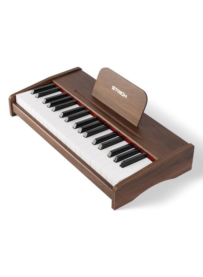 STRICH 37 Keys Kids Piano Keyboard, Digital Piano for Children, Walnut Color, SEK-37 - Image 1