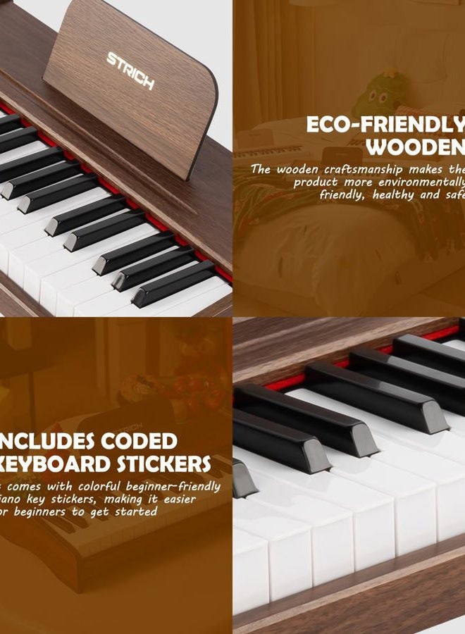 STRICH 37 Keys Kids Piano Keyboard, Digital Piano for Children, Walnut Color, SEK-37 - Image 3
