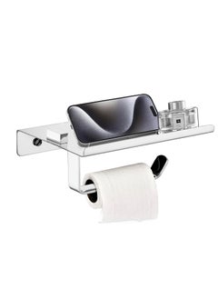 ANATOMIX Anatomix Mobile Stainless Steel Toilet Paper Holder Tissue Paper Roll Holder with Phone Stand for BathroomToilet Tissue Roll Holder Pack 1 Wall Mounted  - Image 1