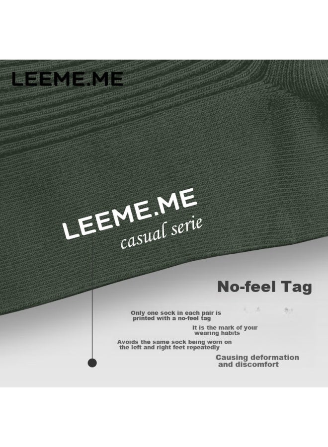 Leeme.me Li Mi Women's Socks, Spring And Summer Women's Socks, Breathable Short Socks, Solid Color Boat Socks, Casual Cotton Socks, 5 Pairs - Image 4